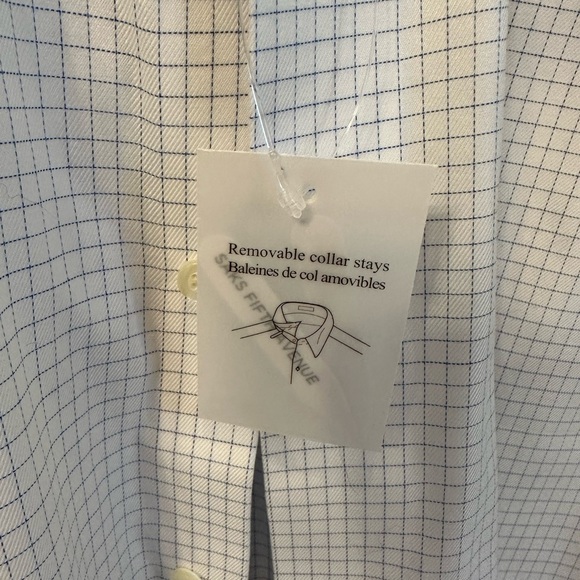 NWT Saks Fifth Avenue men’s dress shirt. Size 16 - 34/35 slim fit - Picture 8 of 9